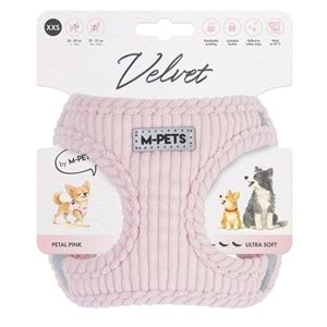 10859807 M-PETS VELVET DOG GÖĞÜS TASMASI PİNK (XXS)