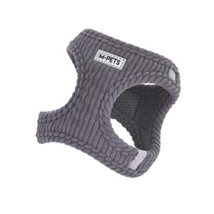 10860313 M-PETS VELVET DOG GÖĞÜS TASMASI GRİ (XS)