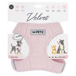 10861007 M-PETS VELVET DOG GÖĞÜS TASMASI PİNK (L)