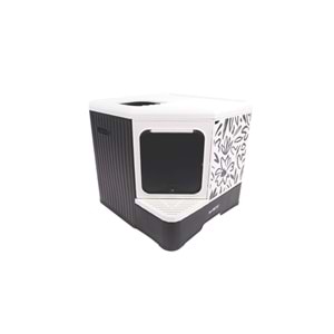 20104399 M-PETS TERRA FORMA ECO DESENLİ KAPALI KEDİ TUVALETİ BLACK