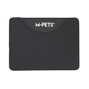 20117903 M-PETS DUPLEX ELEKLİ KEDİ KUMU PASPASI SİYAH 60X45CM