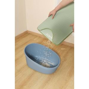 20118008 M-PETS DUPLEX ELEKLİ KEDİ KUMU PASPASI YEŞİL 45X65CM