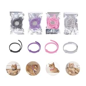 20123399 M-PETS KEEP CALM CALMİNG SAKİNLEŞTİCİ KEDİ TASMASI 4LÜ MİX COLOR