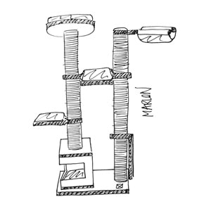 20635699 M-PETS CAT ELİTE MARLON KEDİ TIRMALAMA 68X40X142CM