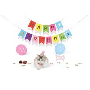 20644699 M-PETS PARTY TIME DİŞİ KEDİLER İÇİN DOĞUM GÜNÜ SETİ