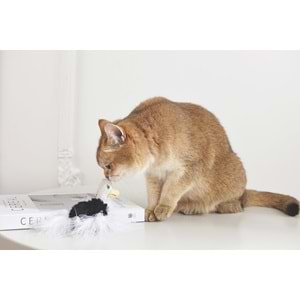20647299 M-PETS PLUME OSTRİCH CATNİPLİ KEDİ OYUNCAĞI WHİTE