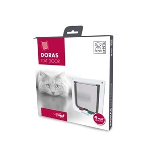 20800001 M-PETS DORAS KEDİ KAPISI 4 YOLLU WHİTE 197MMX190MM