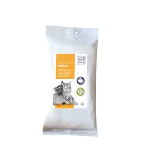 60100001 M-PETS KEDİ ve KÖPEKLER İÇİN TEMİZLEME MENDİLİ 40LI