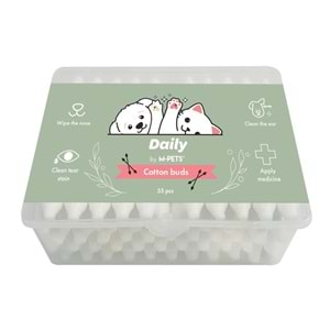 60103399 M-PETS DAİLY KULAK BURUN GÖZYAŞI TEMİZLEME PAMUĞU 55Lİ