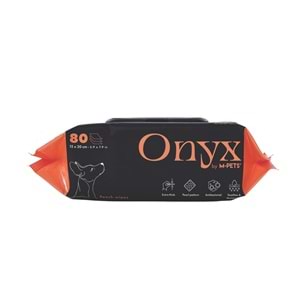 60106801 M-PETS ONYX ŞEFTALİ KOKULU KEDİ ve KÖPEKLER İÇİN TEMİZLEME MENDİLİ 80Lİ