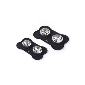 60530699 M-PETS DUET SILICONE MAT MAMA KABI BLACK 2X200ML