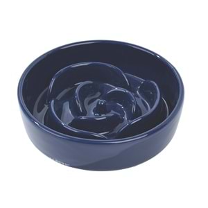60532117 M-PETS SERENE ROSE SERAMİK YAVAŞ YEME MAMA KABI 300ML DARK BLUE