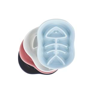 60532201 M-PETS SERENE FISH SERAMİK YAVAŞ YEME MAMA KABI 240ML WHİTE