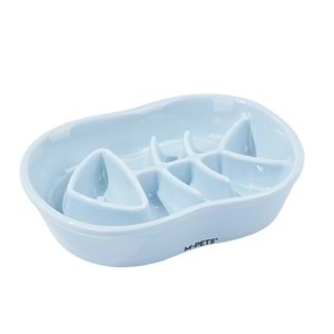 60532417 M-PETS SERENE FISH SERAMİK YAVAŞ YEME MAMA KABI 240ML LIGHT BLUE
