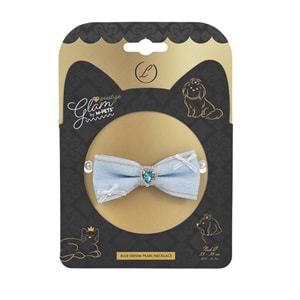 60804299 M-PETS GLAM PRESTİGE AKSESUAR BLUE DENİM PEARL (L)
