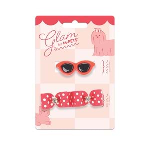60900299 M-PETS GLAM KÖPEKLER İÇİN AKSESUAR TOKA RED