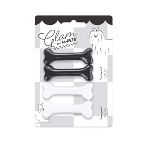 60901299 M-PETS GLAM KÖPEKLER İÇİN AKSESUAR TOKA BLACK/WHİTE