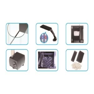 FL7956 LOMAS BULLET NANO 36 AYDINLATMALI NANO AKVARYUM 20,5X36,5X22,5CM