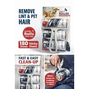 MJ-722 MAJO TÜY TOPLAMA RULOSU 3LÜ 3X60YAPRAK