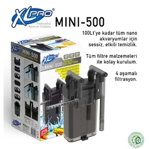 XLPRO MINI-500 MİNİ DIŞ FİLTRE 510L/H (DOLU)