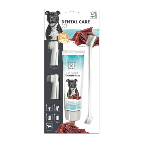 10117299 M-PETS KÖPEKLER İÇİN BİFTEKLİ DİŞ MACUNU+FIRÇA SETİ