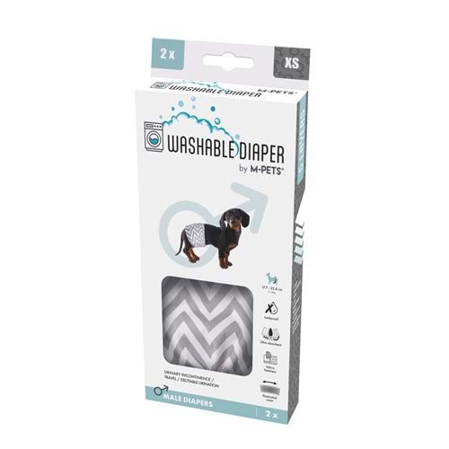 10179399 M-PETS ERKEK KÖPEKLER İÇİN YIKANABİLİR KÜLOT 2Lİ (XS)