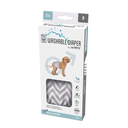 10179499 M-PETS ERKEK KÖPEKLER İÇİN YIKANABİLİR KÜLOT 2Lİ (S)