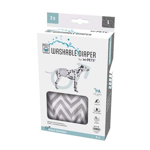 10179699 M-PETS ERKEK KÖPEKLER İÇİN YIKANABİLİR KÜLOT 2Lİ (L)