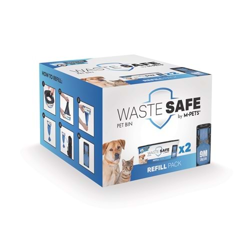 10180508 M-PETS WASTE SAFE KEDİ KUMU ve KÖPEK DIŞKI ATIK POŞETİ YEDEK
