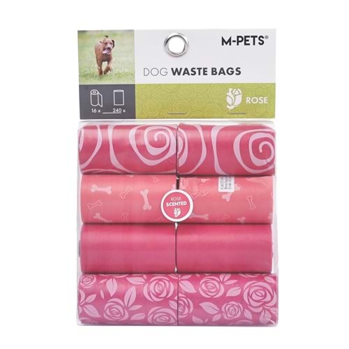 10182299 M-PETS DIŞKI POŞETİ 15 YAPRAK GÜL KOKULU 16LI PAKET