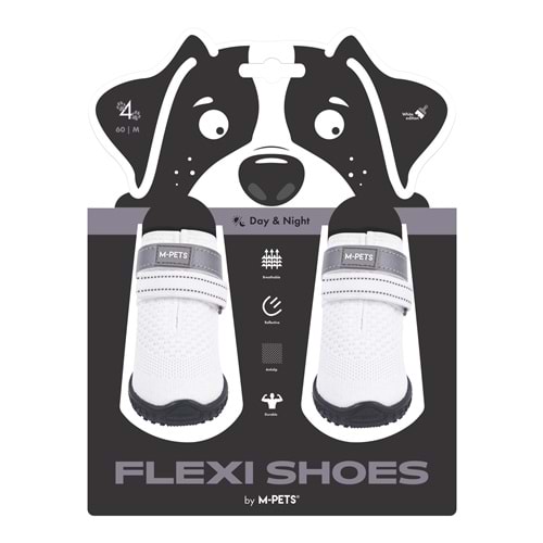 10372199 M-PETS FLEXI KÖPEKLER İÇİN AYAKKABI #4 M WHİTE EDİTİON