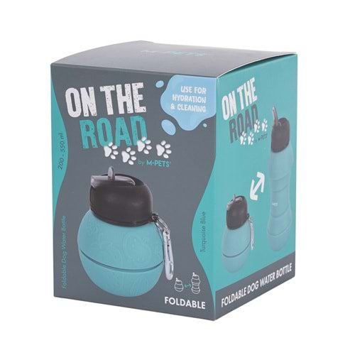 10540799 M-PETS ON THE ROAD KATLANABİLEN SEYAHAT SULUĞU 200-550ML TURQUOISE BLUE