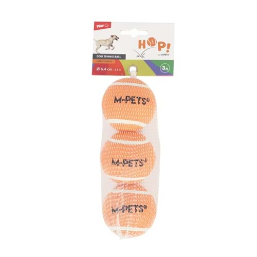 10670799 M-PETS HOP TENNİS TOPU ORANGE 6,4CM 3LÜ SET
