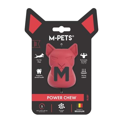 10674505 M-PETS POWER CHEW KAUÇUK KÖPEK ÖDÜL OYUNCAĞI RUBY (S)