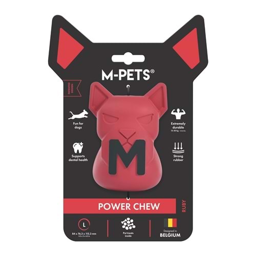 10674705 M-PETS POWER CHEW KAUÇUK KÖPEK ÖDÜL OYUNCAĞI RUBY (L)