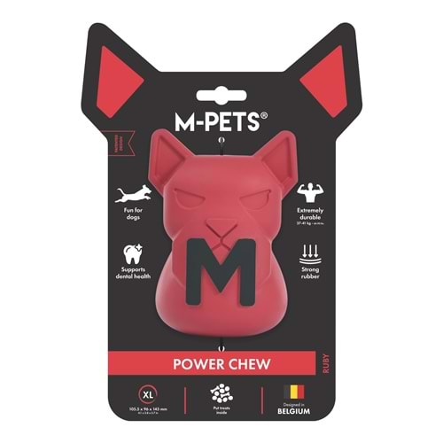 10674805 M-PETS POWER CHEW KAUÇUK KÖPEK ÖDÜL OYUNCAĞI RUBY (XL)