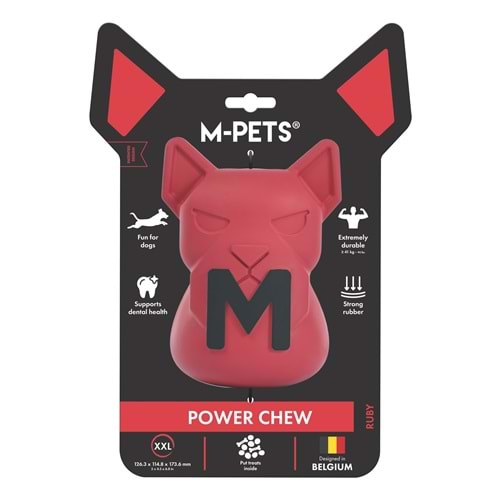 10674905 M-PETS POWER CHEW KAUÇUK KÖPEK ÖDÜL OYUNCAĞI RUBY (XXL)
