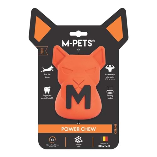 10675416 M-PETS POWER CHEW KAUÇUK KÖPEK ÖDÜL OYUNCAĞI CITRINE (XL)