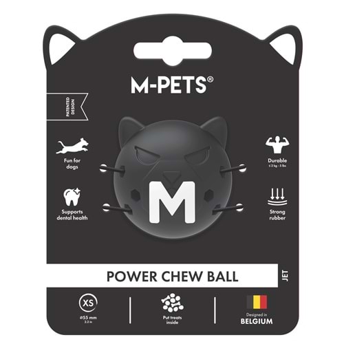 10679008 M-PETS POWER CHEW BALL KAUÇUK KÖPEK OYUNCAĞI JET (XS)