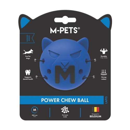 10679517 M-PETS POWER CHEW BALL KAUÇUK KÖPEK OYUNCAĞI LAPİS (M)