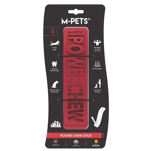 10679605 M-PETS POWER CHEW STİCK KAUÇUK KÖPEK OYUNCAĞI RUBY