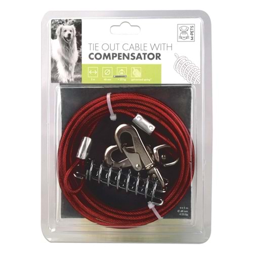10801405 M-PETS COMPENSATOR BAHÇE BAĞLAMA HALATI 5MT/RED