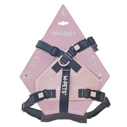 10852099 M-PETS ORIGAMI REFLEKTÖRLÜ SIRT TASMASI PİNK (L)