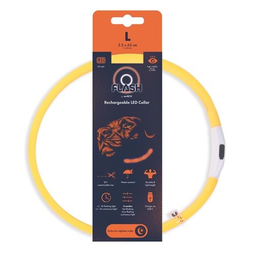 10855899 M-PETS FLASH LED BOYUN TASMA ORANGE (L)