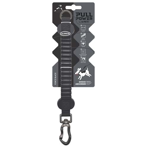 10860499 M-PETS PULL POWER ŞOK EMİCİ ARA TASMA BLACK