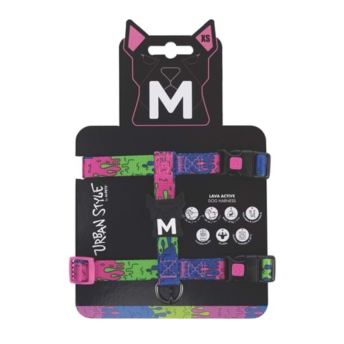 10868199 M-PETS URBAN STYLE LAVA ACTİVE KÖPEK GÖĞÜS TASMASI (XS)