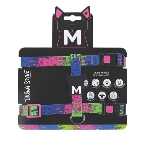 10868399 M-PETS URBAN STYLE LAVA ACTİVE KÖPEK GÖĞÜS TASMASI (M)