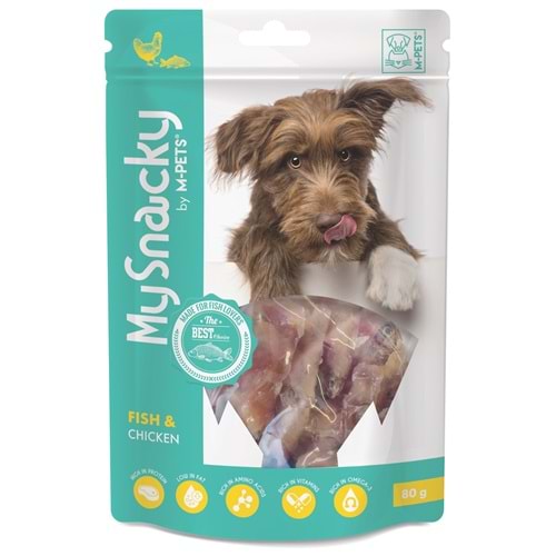 19010615 M-PETS MY SNACKY FISH & CHICKEN KÖPEK ÖDÜLÜ 80GR