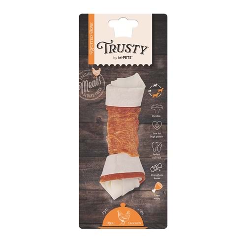 19045499 M-PETS TRUSTY EXTRA CHICKEN DÜĞÜMLÜ KEMİK 75GR/15,3CM