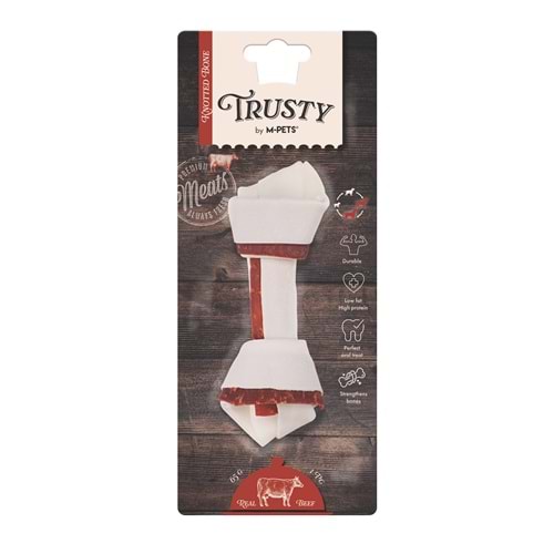 19046699 M-PETS TRUSTY BEEF DÜĞÜMLÜ KEMİK 65GR/15,3CM